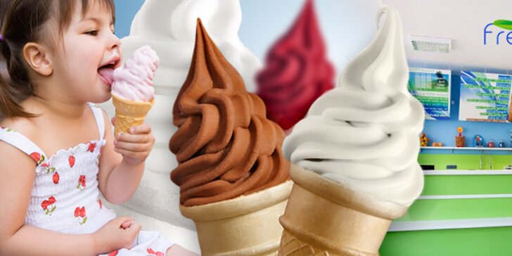 Dvě velké točené zmrzliny jen za 19 Kč! Poctivá česká zmrzlina z Opočna ve Fresh Baru. Na výběr vanilka nebo sezónní příchuť.
