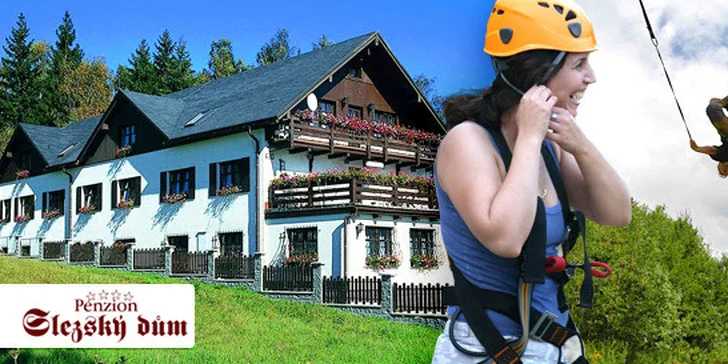 Jeseník na tři dny pro dvě osoby. Včetně snídaní a otevřeného voucheru v hodnotě 1800 Kč do Adrenalin parku. Odreagujte se v krásné přírodě!