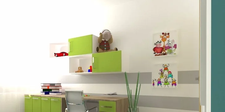 3D návrh dětského pokoje od profesionálního designéra