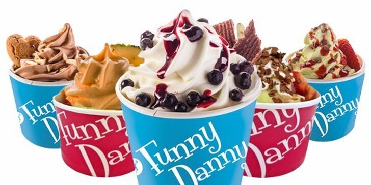 Dárkové karty na zdravé mlsání frozen jogurtů Funny Danny