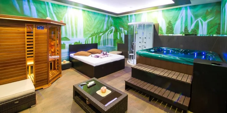 Privátní wellness až pro 4 osoby vč. možnosti romantické varianty