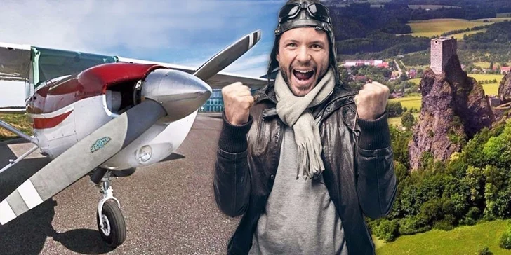 Let v letadle Cessna vč. pilotování + možnost dalších 2 pasažérů