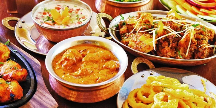 5chodové indické degustační menu včetně nápojů pro dva