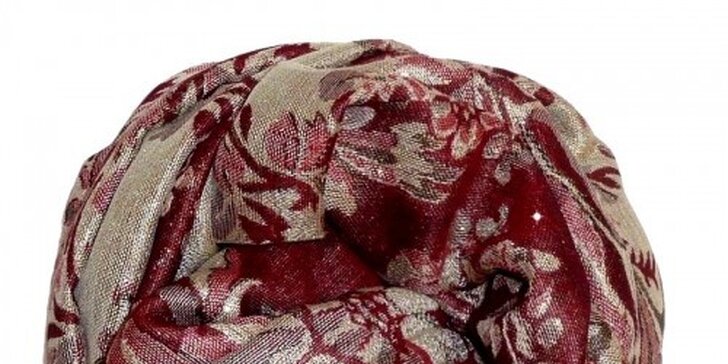 Hebký šál s orientálním květovaným vzorem