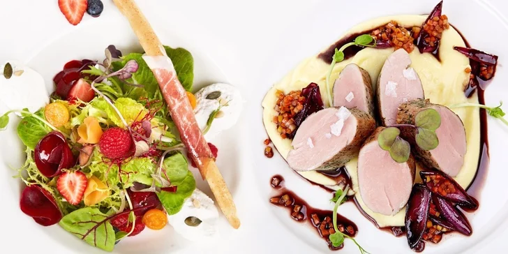 Degustační 8chodové menu pro dva v Restaurantu Alberta Málka****