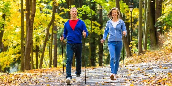 Kurz Nordic walking v Krčském lese v Praze