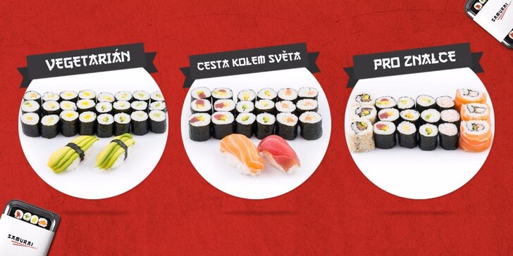 Sushi sety připravené japonským šéfkuchařem