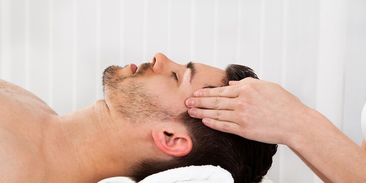 60minutová relaxační masáž hlavy a obličeje