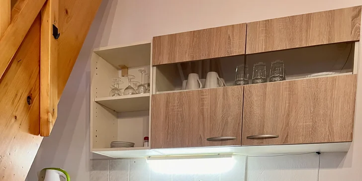 Apartmány majú vlastnú kuchynku.