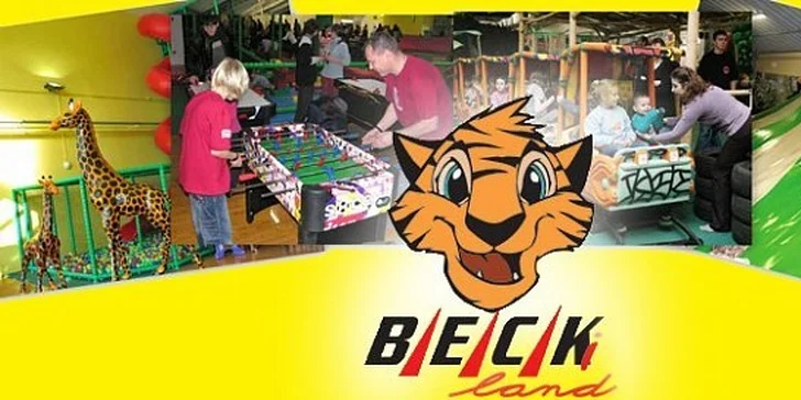 Celodenní vstup do zábavního centra Beckiland! Trampolíny, želatinový kopec, obří tobogán i další zábavné atrakce pro děti.