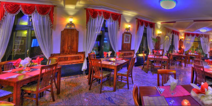 Speciální exotická hostina pro dva v indické restauraci