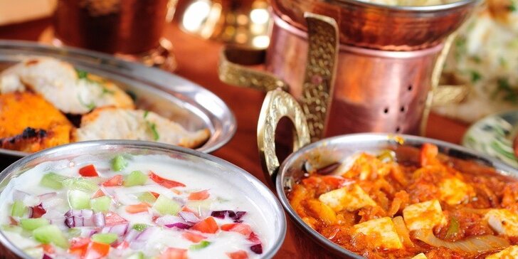 Indické dobroty pro dva: pestré a exotické degustační menu včetně nápojů