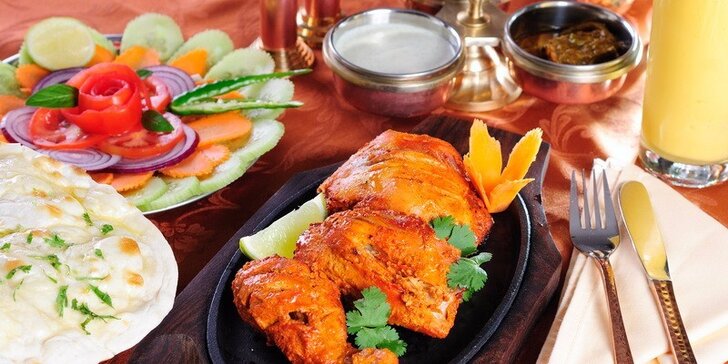 Indické dobroty pro dva: exotické degustační menu včetně nápojů