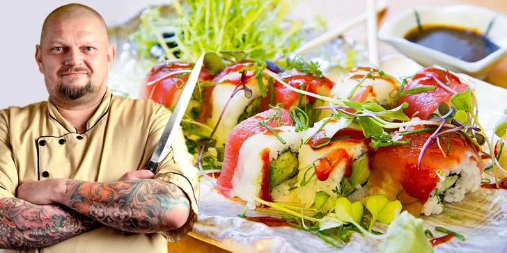 Bohatá nadílka sushi v restauraci HAZEN Asian Fusion