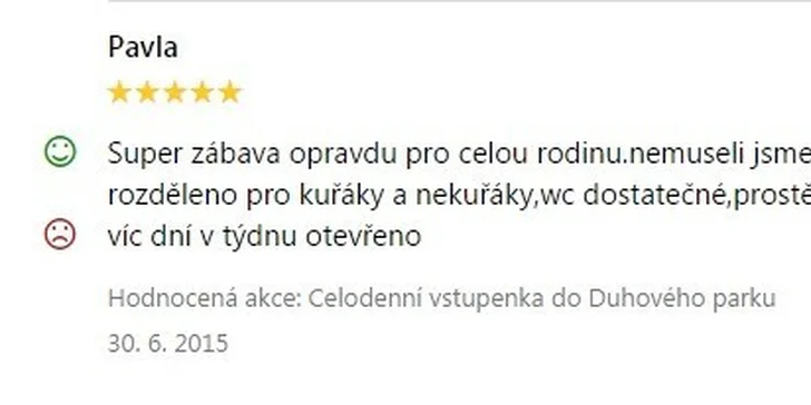 Celodenní dárková vstupenka do Duhového Parku na sezonu 2016