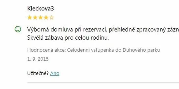 Celodenní dárková vstupenka do Duhového Parku na sezonu 2016