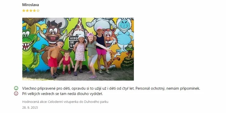 Celodenní dárková vstupenka do Duhového Parku na sezonu 2016