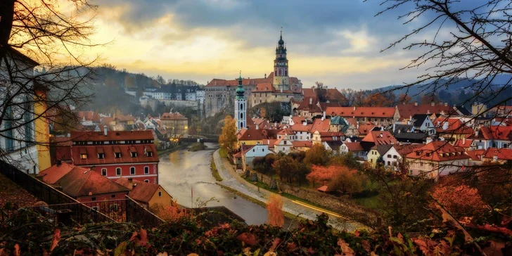 Romance uprostřed Českého Krumlova: 3denní pobyt s večeří i vínem