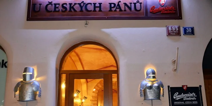 50% sleva na jakékoli pokrmy v restauraci U Českých pánů