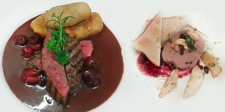 Volba znalců: Moderní zvěřinové menu o 3 chodech pro dva v Hastrmance