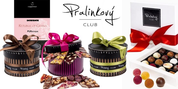 Luxusní pralinky i koše plné čokolády z Pralinkového CLUBU