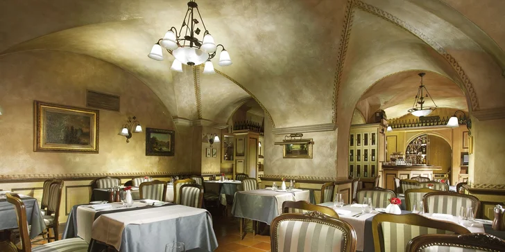 Delikatesní tříchodové menu pro dva restauraci Pod Věží