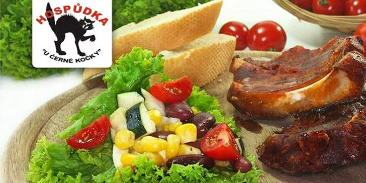 93 Kč za 1 kg marinovaných vepřových žebírek v restauraci Černá kočka v Teplicích. Skvělá bašta k pivu pro DVA se slevou 51 %.