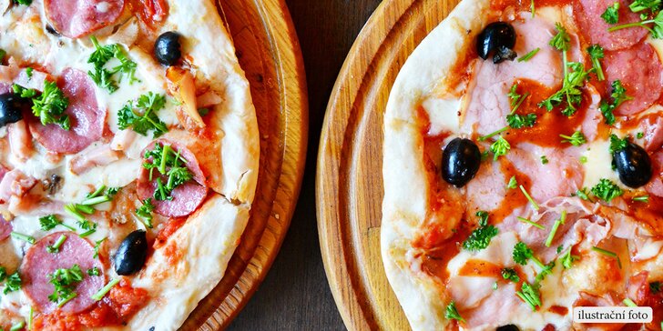 Itálie v centru Brna – dvě pizzy o Ø 32 centimetrů dle vašeho výběru