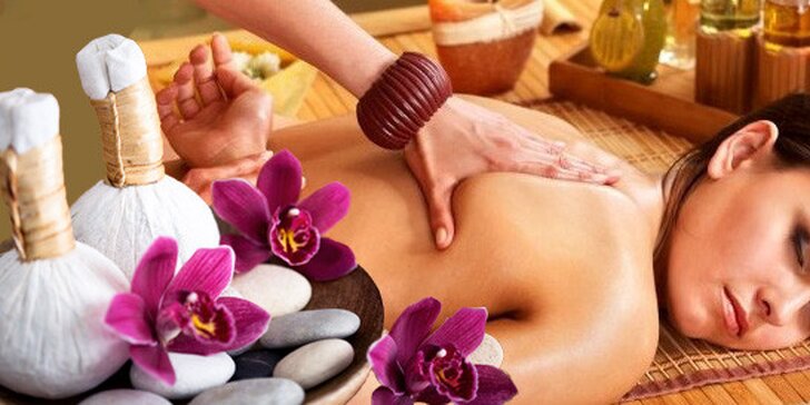 Tradiční thajská nebo olejová masáž ve studiu Thani <small>Profesionální thajské masérky, 55 min terapie propojující akupresuru a jógu a jedinečný relax těla i mysli v příjemném salonu.</small>