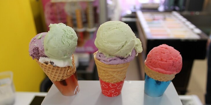 3 kopečky zmrzliny dle vašeho výběru