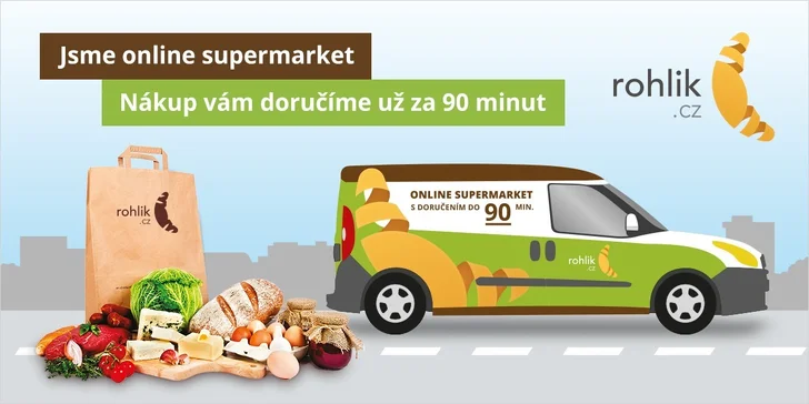 400 Kč na nákup v online supermarketu Rohlik.cz