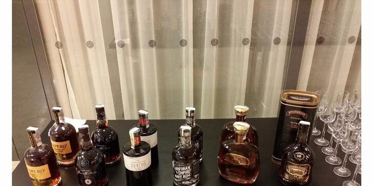 Řízená degustace prémiových rumů v Hotelu Voroněž