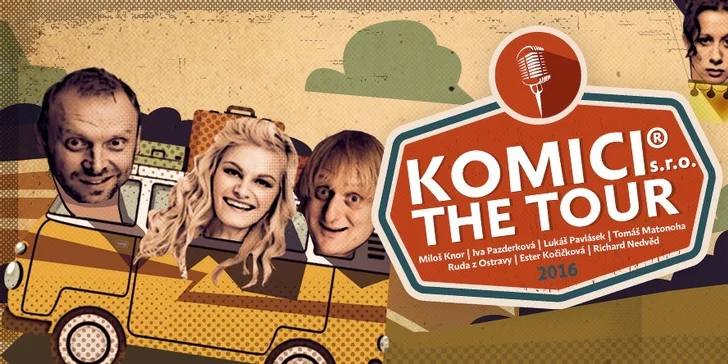 KOMICI s.r.o. The Tour 2016 - Největší v historii Stand-up comedy v ČR.