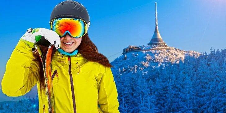 Jednodenní skipas na Ještěd – 9 sjezdovek, pohodlné lanovky i super snowpark