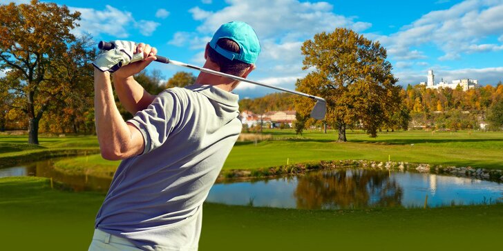 Jednodenní nebo dvoudenní kurz golfu v luxusním Golf Resortu Hluboká