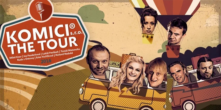 KOMICI s.r.o. The Tour 2016 - Největší v historii Stand-up comedy v ČR.