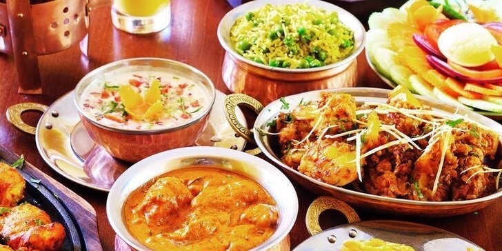 5chodové indické degustační menu včetně nápojů pro dva