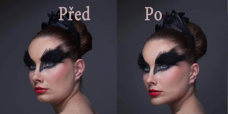 Glamour focení včetně profesionálního líčení a úpravy vlasů