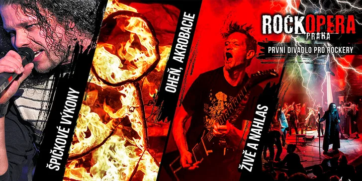 Vstupenky na hudební představení do RockOpery, prvního divadla pro rockery