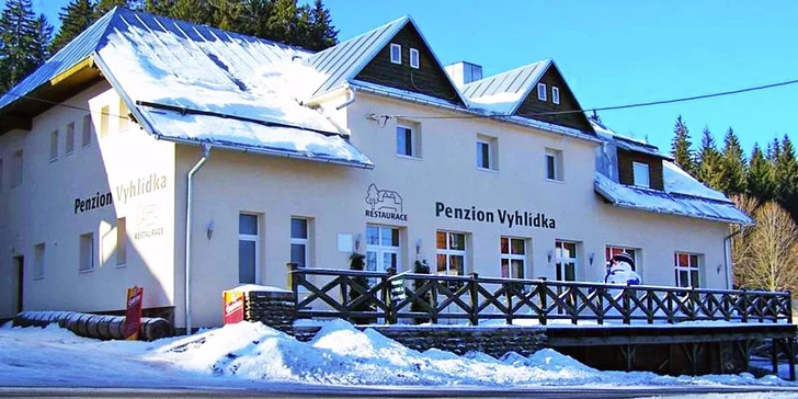 Třídenní zimní dovolená na Šumavě pro dva s polopenzí