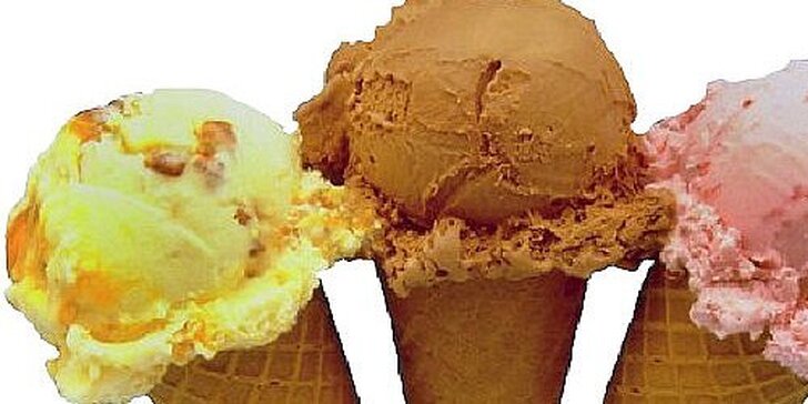 3 kopečky zmrzliny dle vašeho výběru