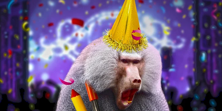 Chycení a odvoz nevychované novoroční opice