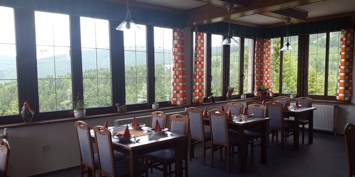 Lyžovačka v hotelu s panoramatickým výhledem na Špindlerův Mlýn