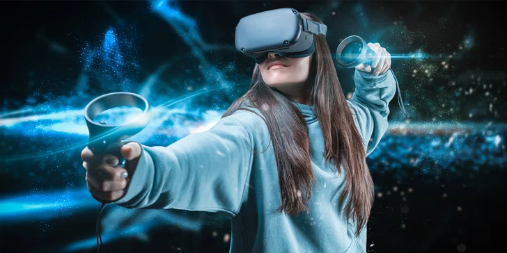 Virtuální realita Meta Quest: 55 min. s možností střídání až 4 hráčů, mnoho různých her