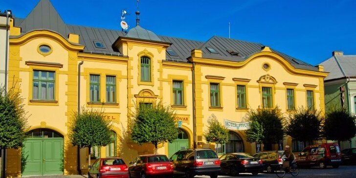 4 letní dny plné aktivit v secesním hotelu pro dva s polopenzí u Kroměříže
