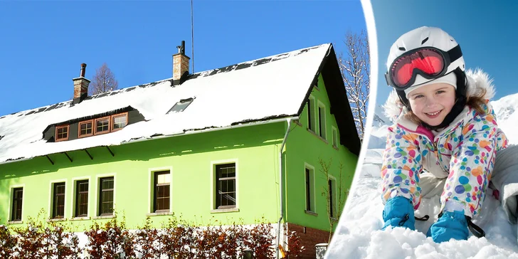3-4 dny v rodinném penzionu s dětským lyžařským parkem a wellness