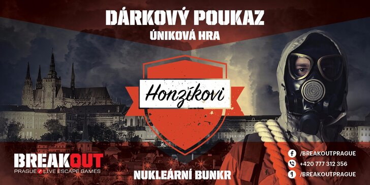 Úniková hra Nukleární Bunkr od Breakout Prague pro 2-6 hráčů