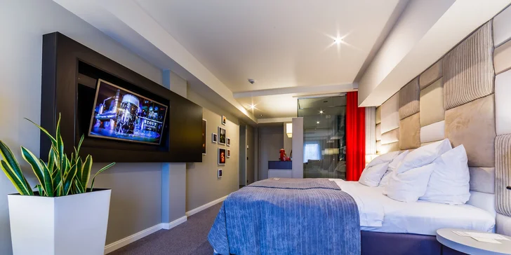 Obě varianty pokojů jsou nadstandardně veliké – Superior má rozlohu 26 m², Junior Suite dokonce 35 m².