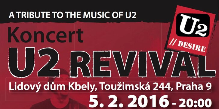 Koncert U2 Revival Desire Band