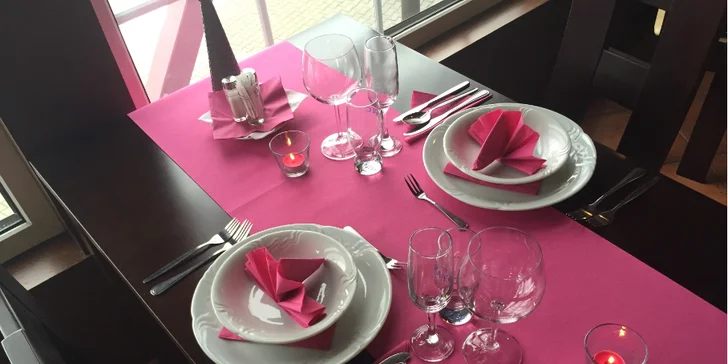 Romantické posezení na Lešné s 4chodovým valentýnským menu